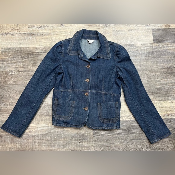 Ann Taylor Loft Button Front Denim Jacket Size 8 - Picture 12 of 12